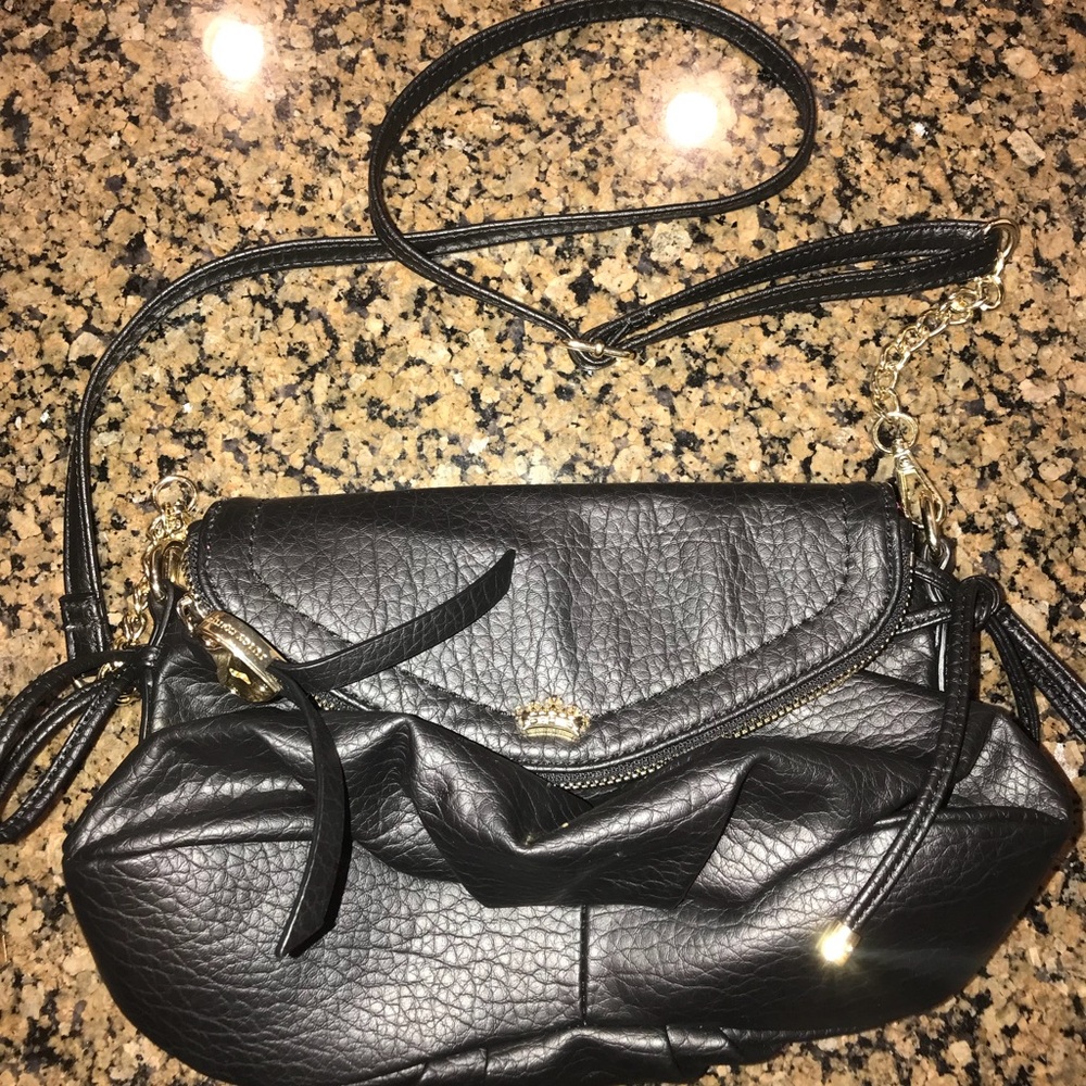 Black Leather Juicy Couture Cross Body